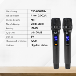 Micro Không Dây Đa Năng BEST SOUND U-WR20 màu xám đen ( Loại 2 Mic )