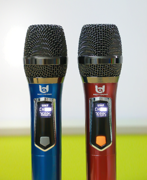 Micro Không Dây Đa Năng BEST SOUND V-W108 màu đỏ, xanh ( Loại 2 Mic ) - Ảnh 4