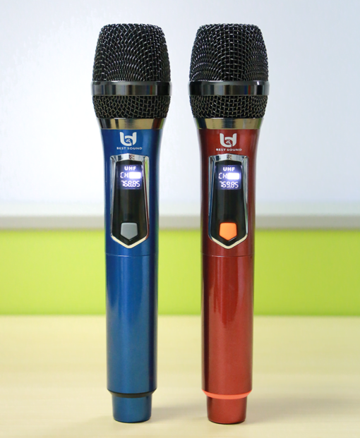 Micro Không Dây Đa Năng BEST SOUND V-W108 màu đỏ, xanh ( Loại 2 Mic ) - Ảnh 5
