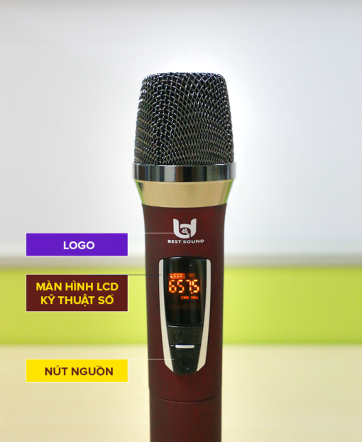 Micro Không Dây Đa Năng BEST SOUND U-W301 màu đỏ, xanh ( Loại 2 Mic ) - Ảnh 6