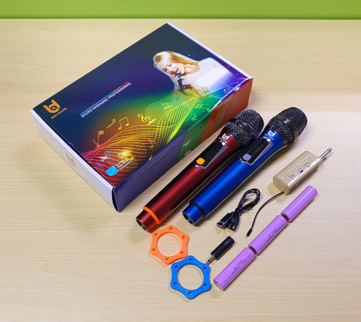 Micro Không Dây Đa Năng BEST SOUND V-W108 màu đỏ, xanh ( Loại 2 Mic ) - Ảnh 12