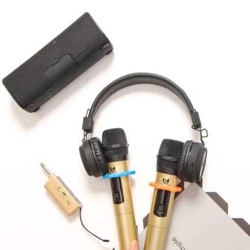 Micro Không Dây Đa Năng BEST SOUND V-W003 màu vàng đen ( Loại 2 Mic ) - Ảnh 9