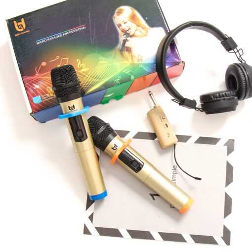 Micro Không Dây Đa Năng BEST SOUND V-W003 màu vàng đen ( Loại 2 Mic ) - Ảnh 7