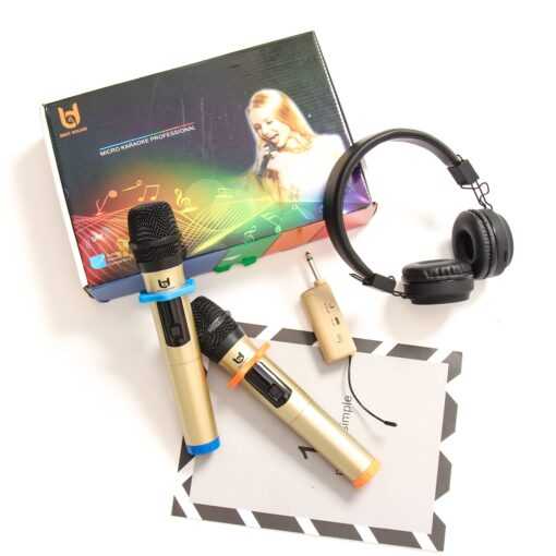 Micro Không Dây Đa Năng BEST SOUND V-W003 màu vàng đen ( Loại 2 Mic ) - Ảnh 5