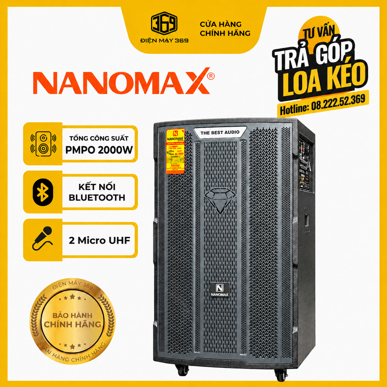 Loa Kéo Bass 50 chính hãng Nanomax